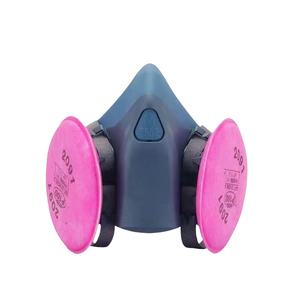 قناع غاز نصفي من السيليكون ثلاثي الطبقات قابل لإعادة الاستخدام مع مشبك أنف قابل للتعديل وخرطوشات 6001/7093 - Product Image 6