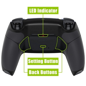 Black Textured <b>Grip</b> Remap Button Joystick Rear Button Back Paddle Attachment for PS5 Playstation <b>Controller</b> BDM030/040/050/060 - Product Image 3