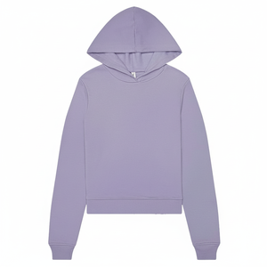 100% señoras algodón Crop Hoodies manga larga Tops con capucha Lounge Crop sudaderas - Product Image 1