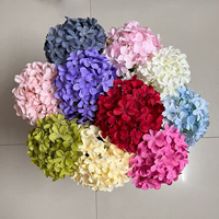 T-SF016 Fournisseur d'usine en gros, fleurs artificielles d'hortensia réalistes multicolores à tige unique, fleurs décoratives en soie