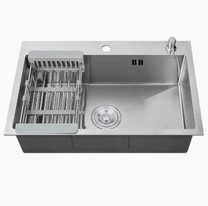 Fregadero de Cocina Moderno y Sencillo de Acero <span class=keywords><strong>Inoxidable</strong></span> Nano Dorado para Lavar Platos y Verduras - Product Image 4