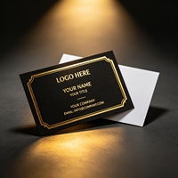 Cartes de visite professionnelles haut de gamme en carton épais avec logo personnalisé et estampage à chaud, faible MOQ, vente en gros