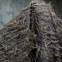 Tissu de vêtement en fibre de poils de cheval à petites particules de couleur brun foncé, texture coupée, pour veste, robe, tissu de créateur JSU-32063