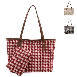 Bolso de hombro tipo tote para mujer, con cremallera, de gran capacidad, para primavera y verano, nuevo, elegante, estilo urbano, sencillo, para uso diario - Product Image 1