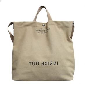 Beige Canvas Cross-Body Handbags Cotton <b>Printing</b> Environmental Friendly Grocery Bag With Custom <b>Printed</b> Logo - Product Image 1