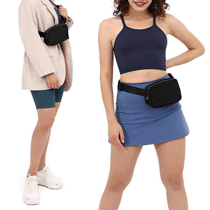 Custom Logo Waterproof Nylon Sport Running Jogging Belt Phone Pocket Fanny Pack Cross Body Belt Waist Bag