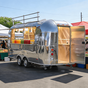 Remorque alimentaire mobile en acier inoxydable avec cuisine complète pour snacks, bonbons et chips - Distributeur multifonctionnel résistant à la rouille pour usage extérieur - Product Image 4