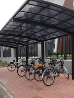 Auvent de protection contre la pluie en polycarbonate solide incassable, moderne, pour patio extérieur, allée, entrée