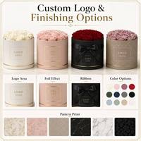 Boîte Cadeau Cylindrique Rigide de Luxe Personnalisée avec Logo pour Roses, Fleuristes de Mariage et Cadeaux Premium