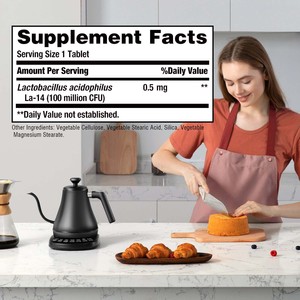 Comprimés probiotiques DOM OEM avec Lactobacillus Acidophilus, favorisent la santé digestive et immunitaire et aident à soutenir la <span class=keywords><strong>flore</strong></span> <span class=keywords><strong>intestinale</strong></span> - Product Image 2