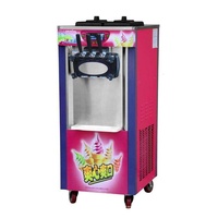 Machine à crème glacée verticale commerciale, machine à crème glacée en cône pour salon de thé au lait, table