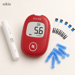 เครื่องวัดระดับน้ำตาลในเลือด <span class=keywords><strong>Sinocare</strong></span> Safe AQ Smart แบบไม่ต้องใช้รหัส  พร้อมระบบแจ้งผลด้วยเสียง  ใช้ตัวอย่างเลือดเพียง 0.6uL  ชุดตรวจเบาหวานที่บ้านพร้อมแผ่นทดสอบ FAD-GDH - Product Image 2