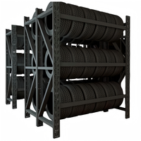 Étagère de rangement pour pneus de voiture et de moto, 5 niveaux, protection anti-rouille et anti-corrosion, étagères en fil métallique robustes, certifiées CE, pour entrepôt