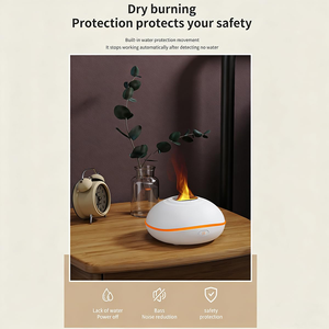 Diffuseur d'aromathérapie LED avec effet de flamme, humidificateur pour la maison ou le bureau, humidificateur de bureau à domicile avec diffuseur d'arômes à effet de flamme - Product Image 3