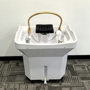 Lavacabezas Portátil Kisen para Salón de Belleza con Circulación de Agua, Lavabo Removible, Accesorios para Lavacabezas, Color Negro y Blanco - Product Image 1