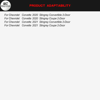 Pour Chevrolet Corvette Stingray C8, séparateurs de pare-chocs arrière en carbone véritable, canards, ailerons, 2020 2021