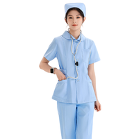 Ensembles séparés d'uniformes d'infirmière - Modèle léger d'été à manches courtes pour femmes, idéal pour les dentistes et les hôpitaux