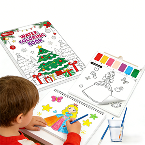 Libro de Pintura de Acuarelas Educativo Personalizado <span class=keywords><strong>para</strong></span> Niños, Álbum de la Serie Princesa <span class=keywords><strong>para</strong></span> Dibujar y <span class=keywords><strong>Colorear</strong></span>, Tabla de <span class=keywords><strong>Colorear</strong></span> Segura y No Tóxica - Product Image 5