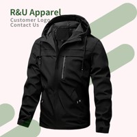 Blouson Bomber Personnalisé Imperméable Coupe-Vent Chaud Ascender à Capuche Décontracté Teint Uni pour Activités de Plein Air Printemps