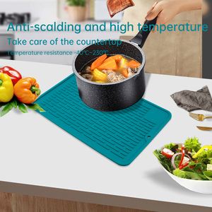 Offre Spéciale d'usine tapis <span class=keywords><strong>de</strong></span> séchage résistant à la chaleur cuisine <span class=keywords><strong>Silicone</strong></span> <span class=keywords><strong>plat</strong></span> tapis <span class=keywords><strong>de</strong></span> séchage carré <span class=keywords><strong>Silicone</strong></span> cuisinière couverture supérieure Opp sac classique - Product Image 4