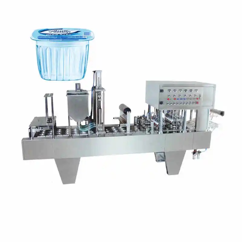 Machine de remplissage et de scellage automatique, en plastique, multifonction, pour liquide minéral, eau, lait, gobelets, appareil d'emballage, ml