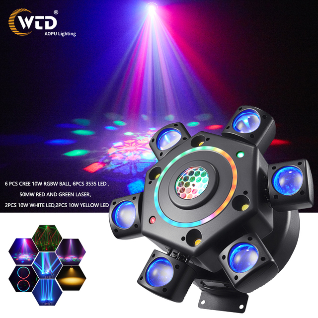 AOPU 100W LED Moving Head Laser Stage Light DJ Laser Moving Head Light Laser Effect Lights for KTV Party