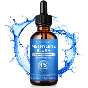 Onebtanicl 60ml màu xanh của tôi giọt não sức khỏe chế độ ăn uống bổ sung nhãn hiệu riêng methylen màu xanh chất lỏng giọt bổ sung cho người lớn - Product Image 1