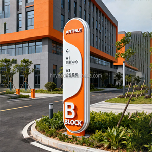 Système de signalisation extérieure personnalisé, panneaux lumineux peints au four, signalétique pour <span class=keywords><strong>l</strong></span>'immobilier, sites touristiques, parcs, production de signalétique étanche - Product Image 1