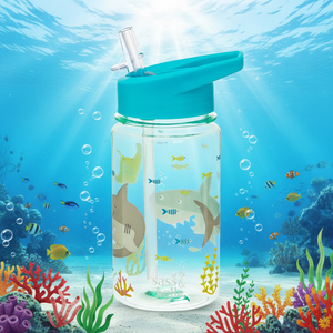 Botella de agua <span class=keywords><strong>Dino</strong></span> Tritan, botella de agua potable para niños de 400ml, botella de agua de plástico con tapa abatible - Product Image 3