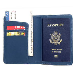 Logo personalizzato RFID protetto antifurto moda pelle PU copertina del passaporto del bagaglio etichetta della <span class=keywords><strong>valigia</strong></span> porta passaporto del portafoglio di viaggio - Product Image 4