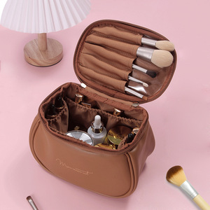 Cosmetics Bag Waterproof Portable Pu Leather Large Makeup Bag <strong>Travel</strong> Cosmetic Bags <strong>Washbag</strong> for Women - Product Image 2
