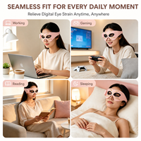 Masque de luminothérapie portable professionnel en silicone 460nm 660nm, 7 couleurs, sans fil, rechargeable, pour les yeux, outil de beauté à domicile