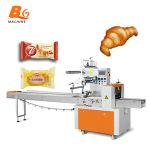 Automatische Donutbroodje Toast Broodverpakkingsmachine Muffin Verpakkingsmachine Cake Wikkel Champignonbakje Wikkelmachine