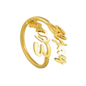 Đĩa Tên Chữ Cái Tùy Chỉnh Tự Làm Tên Tùy Chỉnh Bằng Thép Không Gỉ Nhẫn Mở Tùy Chỉnh Có Thể Điều Chỉnh - Product Image 4