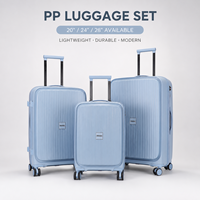 Ensemble de valises rigides OMASKA Custom Spinner à 4 roues, 20, 24 et 28 pouces, résistantes à l'eau, en PP, pour voyages d'affaires