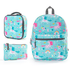 Einhorn bedrucktes Schult aschen set mit Lunch-Tasche New Oxford Multifunktion aler Grundschul rucksack Dreiteilige Kinder schult asche - Product Image 5