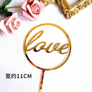 <span class=keywords><strong>2022</strong></span> mariage anniversaire fête fournitures or amour coeur décoration fiançailles MR MRS gâteau Toppers - Product Image 6