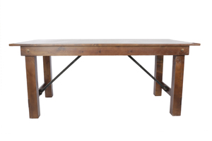Mesa de Comedor de Madera de Pino Sólido Estilo Francés para Restaurante, Hotel, Hogar, Muebles de Cocina Vintage - Product Image 5