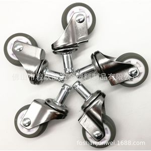 ล้อเลื่อนเงียบ 55 มม. แบบเสียบกระบอก ยางนิ่ม ไม่มีเบรก สำหรับใช้ในครัวเรือน - Product Image 5