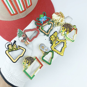 Broches décoratives mexicaines en métal peint, épingles de chapeau, broches émaillées de dessins animés, en alliage de zinc, avec fermoir papillon, usage général - Product Image 1