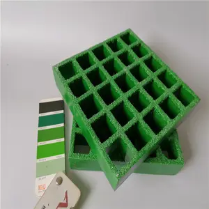 anti-slip sand paved frp grp fiberglass drain grating