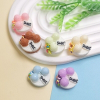100 PIÈCES Cabochons en résine à dos plat, miniatures brillantes en forme de boule de crème glacée et de gâteau, pour épingles à cheveux, scrapbooking, bricolage, décoration intérieure et accessoires de loisirs créatifs