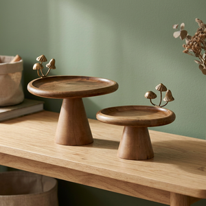 Ensemble de supports à gâteaux en bois faits à la main style Cottagecore, présentoir créatif décoratif en forme de champignon pour desserts – Fabricant - Product Image 2