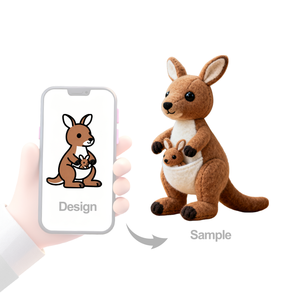 Peluche de <span class=keywords><strong>Canguro</strong></span> de Algodón PP Personalizado, Súper Suave, de Alta Calidad, en Varios Tamaños, Juguetes de Peluche de Animales de Peluche, Regalos para Niños, Diseño Único - Product Image 1