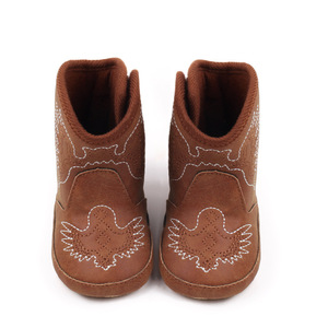 Autunno Cowboy Rider ricamo cartone animato a metà polpaccio <span class=keywords><strong>stivaletti</strong></span> 0-12 mesi termico invernale chiusura calza alla moda stivali bambino - Product Image 4
