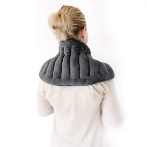 Almohada térmica larga con correa para el hombro y cinturón para la cintura, apta para microondas, para masajes y alivio del dolor, color gris, tamaño personalizable - Product Image 5