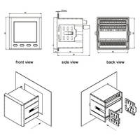 Compteur de puissance multifonction 3 phases, système de surveillance des sous-circuits industriels, Modbus RTU RS485, écran LCD, harmoniques 3P3W 3P4W 51e, déséquilibre