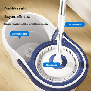 <span class=keywords><strong>360</strong></span> Độ Nhựa Sợi Nhỏ Quay Lau Với Spinner Và Xô Cho Sàn Làm Sạch Thép Không Gỉ Ma Thuật Lau Xô Đặt - Product Image 1