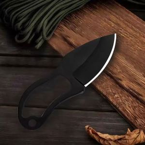 Petit couteau tactique à lame fixe en acier inoxydable - Outil EDC portable pour la chasse, le camping et l'utilisation en milieu sauvage - Product Image 3