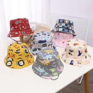 Cappello da bambino per bambina cappello per bambini bambini secchio di cotone pesca Floppy stampato cappello da sole stampa Cartoon moda cappello da sole per bambini